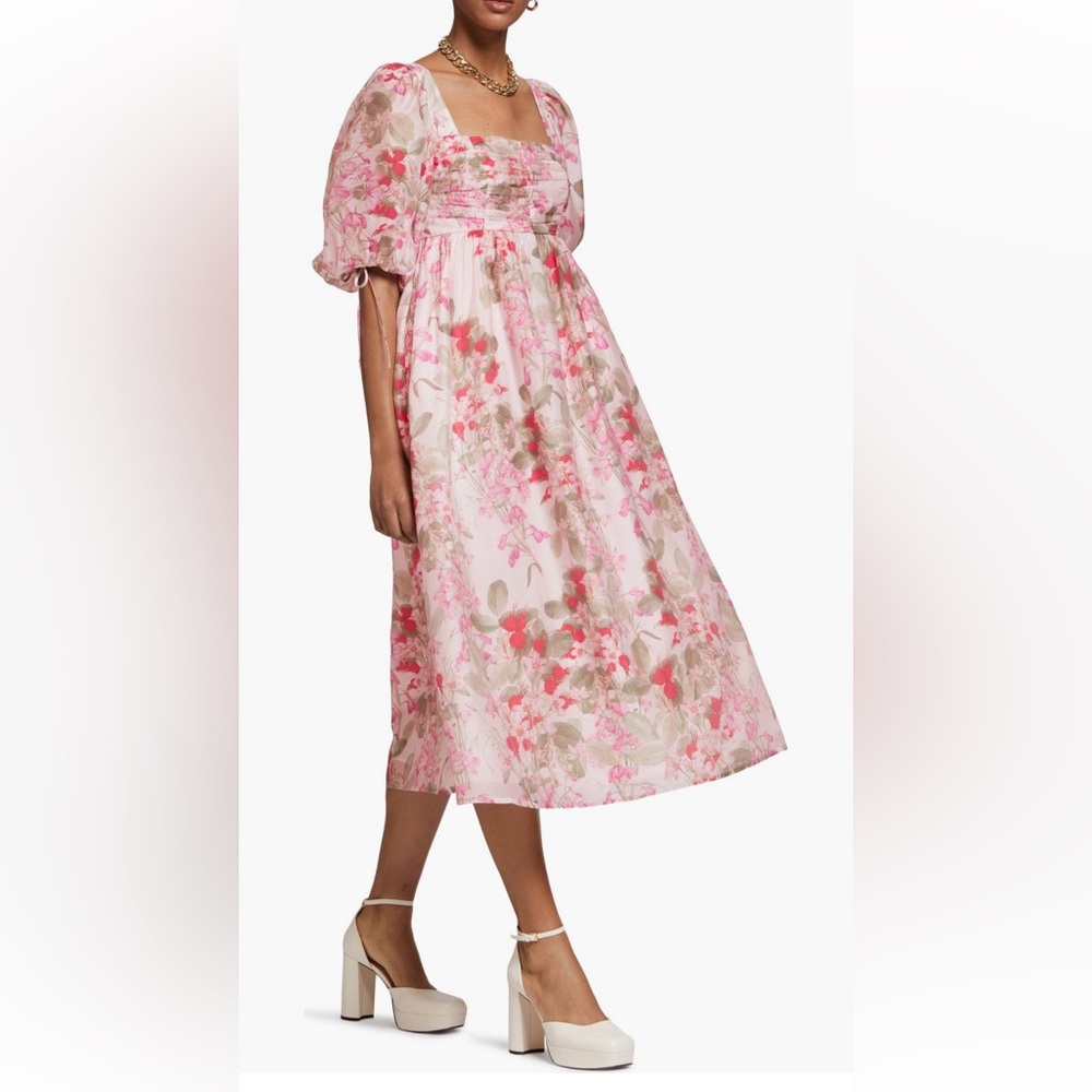 &Other Stories Puff Sleeve Lyocell Floral Dress